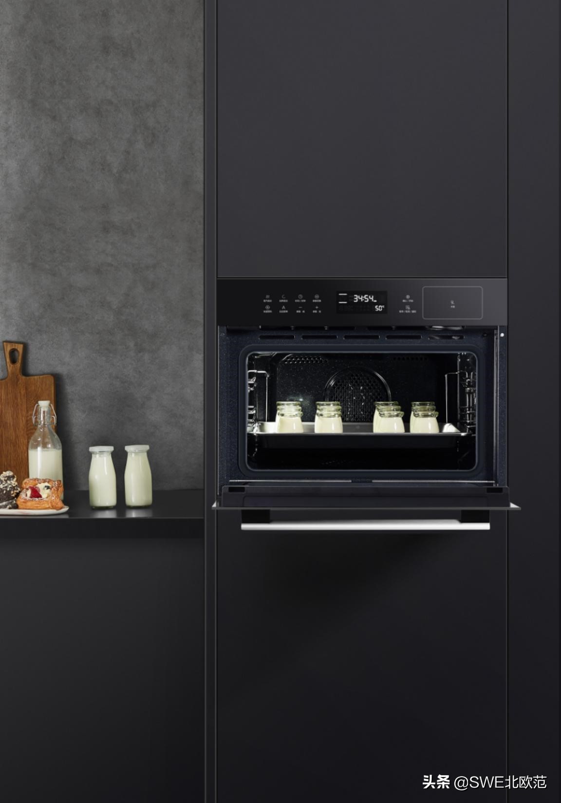 嵌入式蒸烤箱厨房效果图,厨房哪种蒸烤箱实用点最好