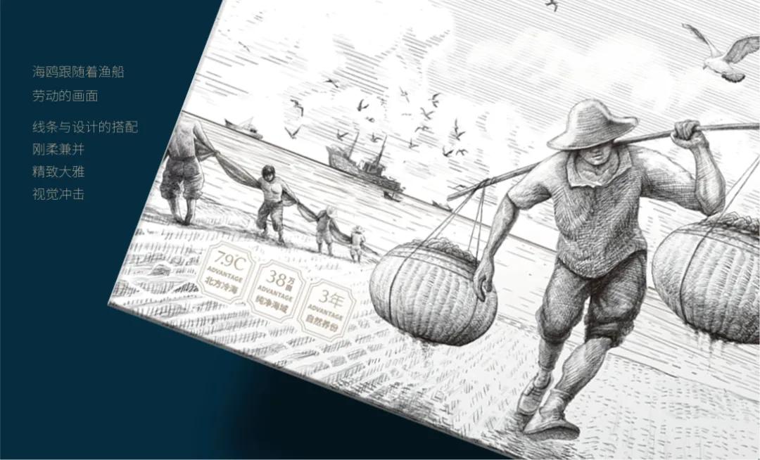 海鲜高端大气的包装,中国风海鲜包装设计