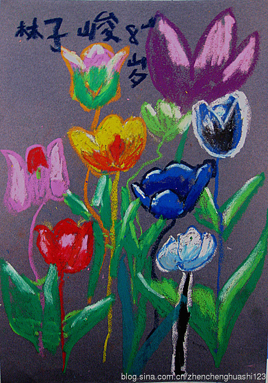 美术兴趣班油画棒创意范画3-5岁,100幅适合新手的油画棒作品