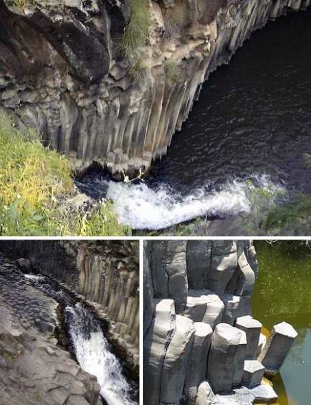 七星岩自然奇观图片,玄武岩奇景