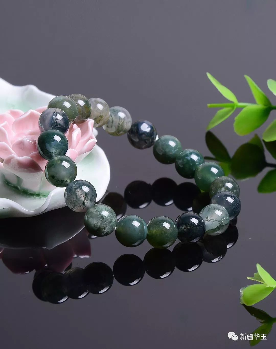 水草玛瑙冰松纹,顶级俏色水草玛瑙