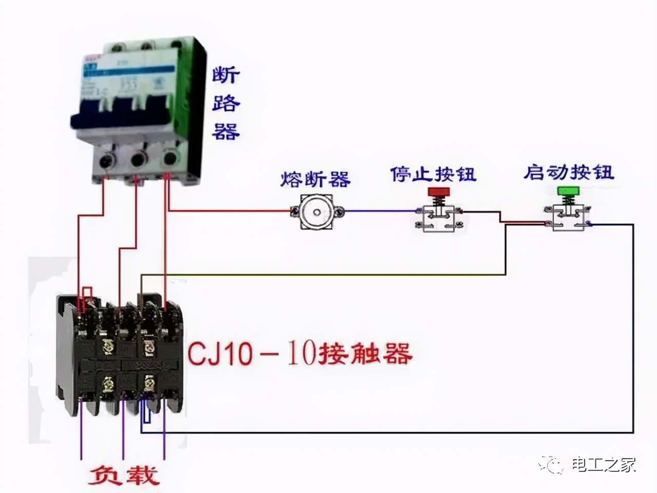 电表脱扣器和断路器接线图,abb断路器接电表接线图