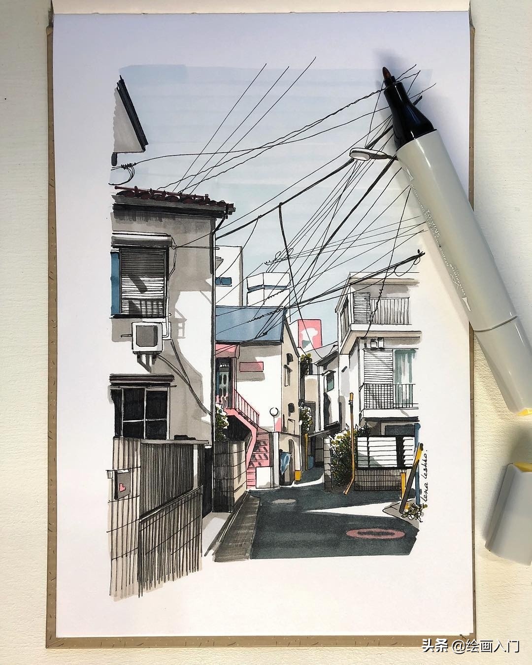 速写马克笔上色好还是水彩上色好,touchmark马克笔速写