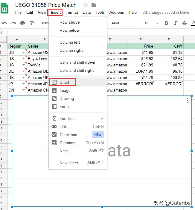 技术宅拯救海淘,用Google版Excel比价亚马逊商品下篇