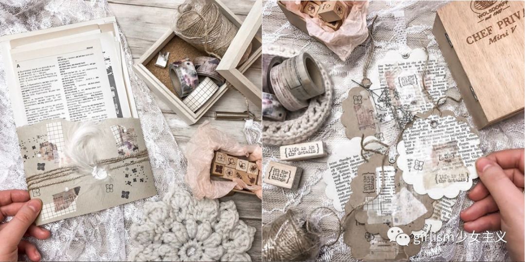 可爱的日系风手帐,简单又可爱的蓝色系手帐