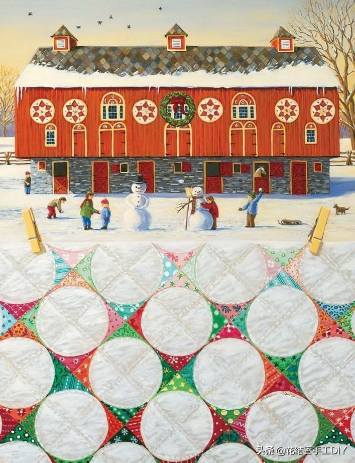 20款漂亮的拼布被子,假的豆腐块被子