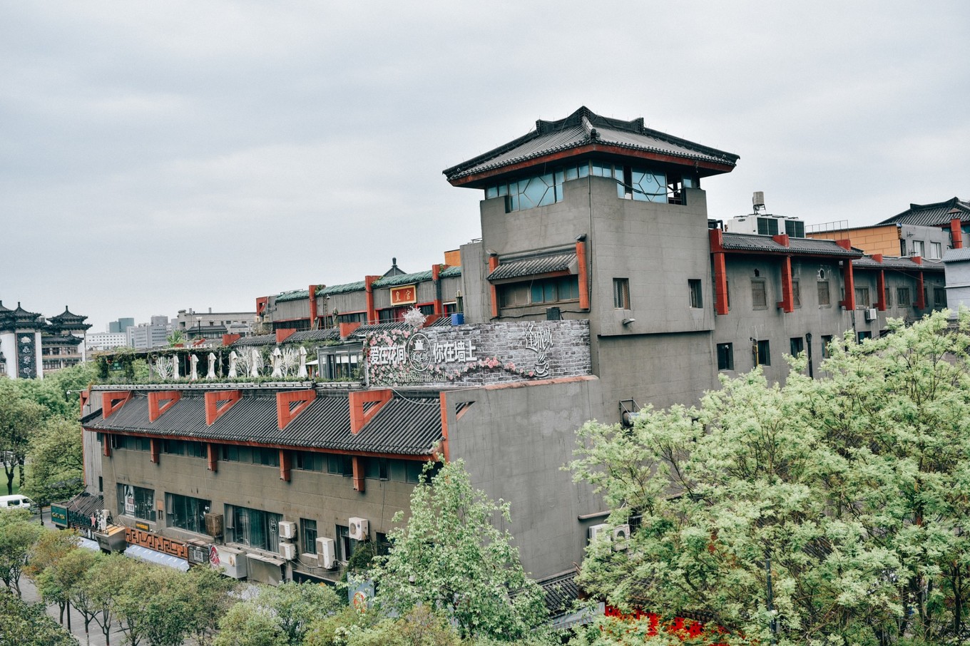 西安网红打卡地西安城墙,西安古城网红视频