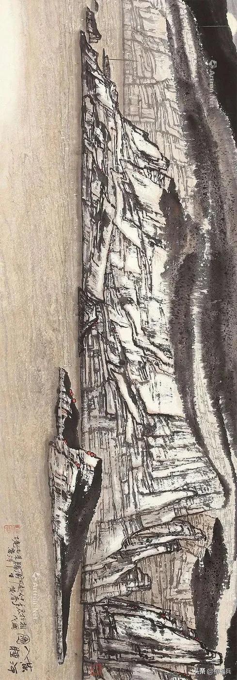 山水风景画黄河,山水画黄河惊涛骇浪