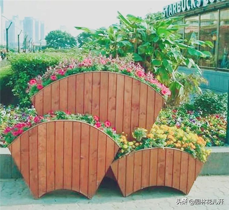 阳台花箱景观设计,景观花架花箱设计