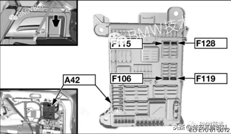 宝马各车型点烟器保险丝位置图,宝马点烟器保险丝标志图
