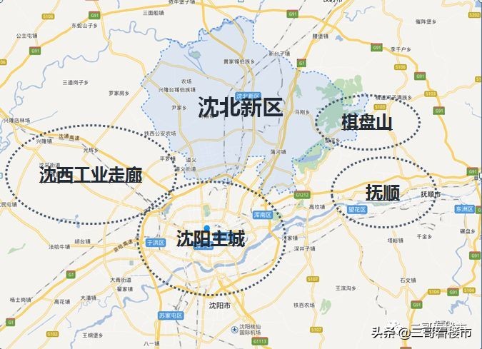 沈北新市府板块,沈北新区板块地图