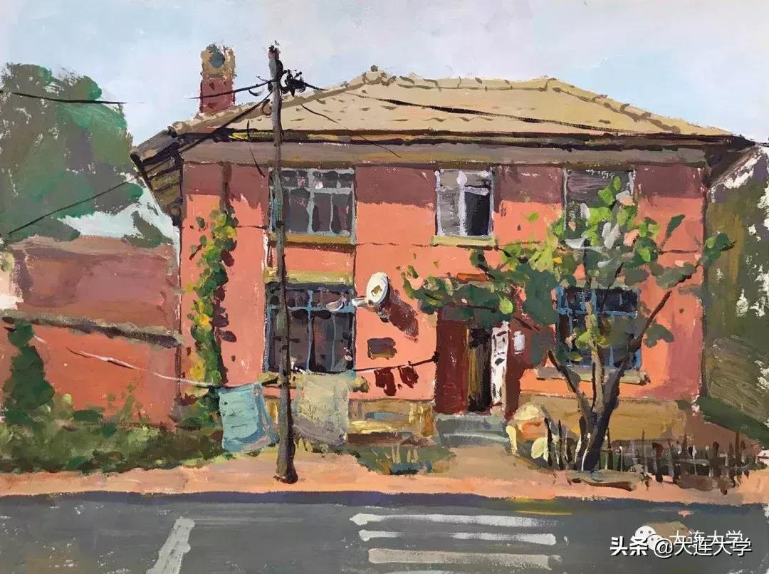 简单又好看的大连画,美丽大连我的家绘画