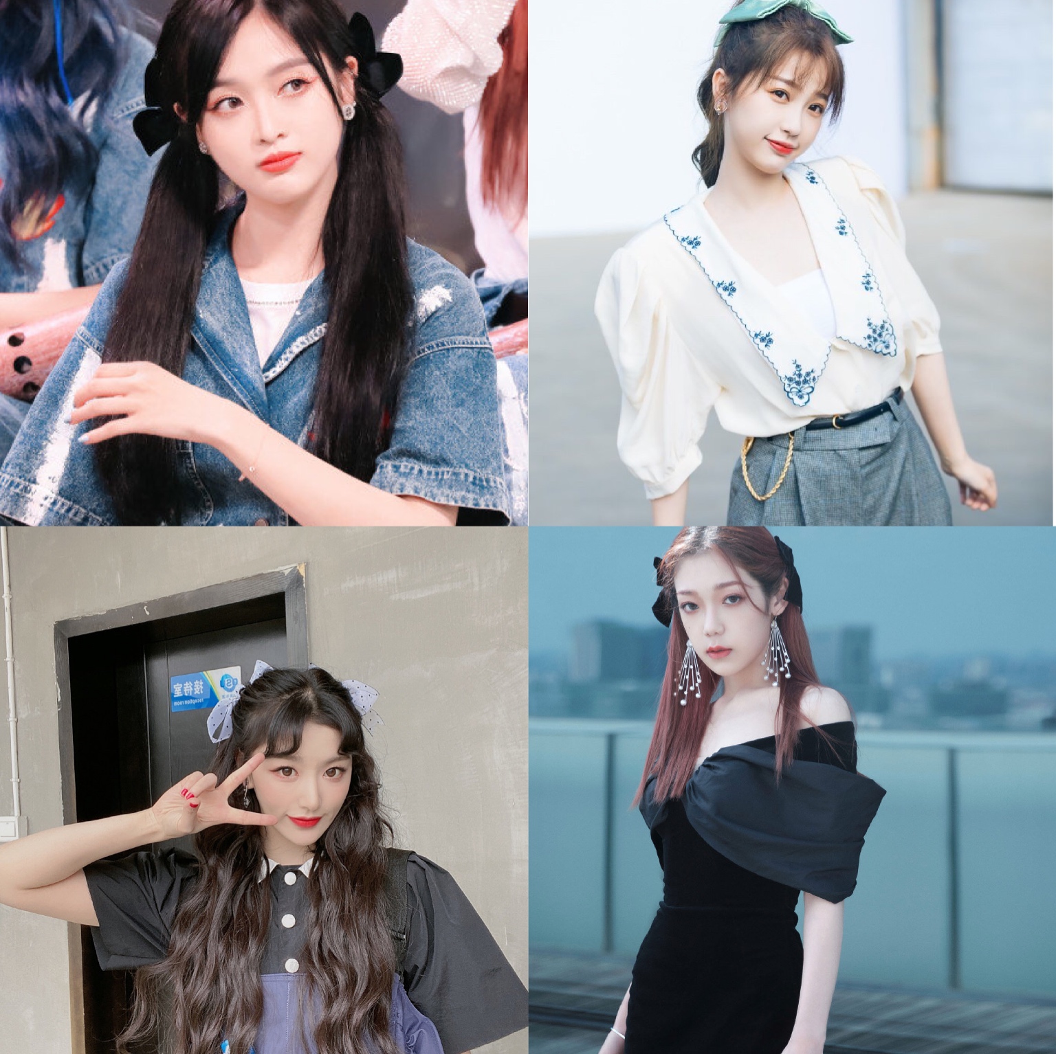 林青霞蝴蝶结丸子头,林青霞蝴蝶结造型