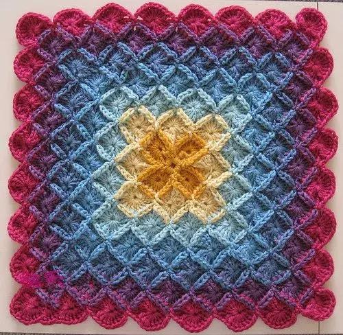 轮胎毛毯编织教程,床上毛毯编织花样大全