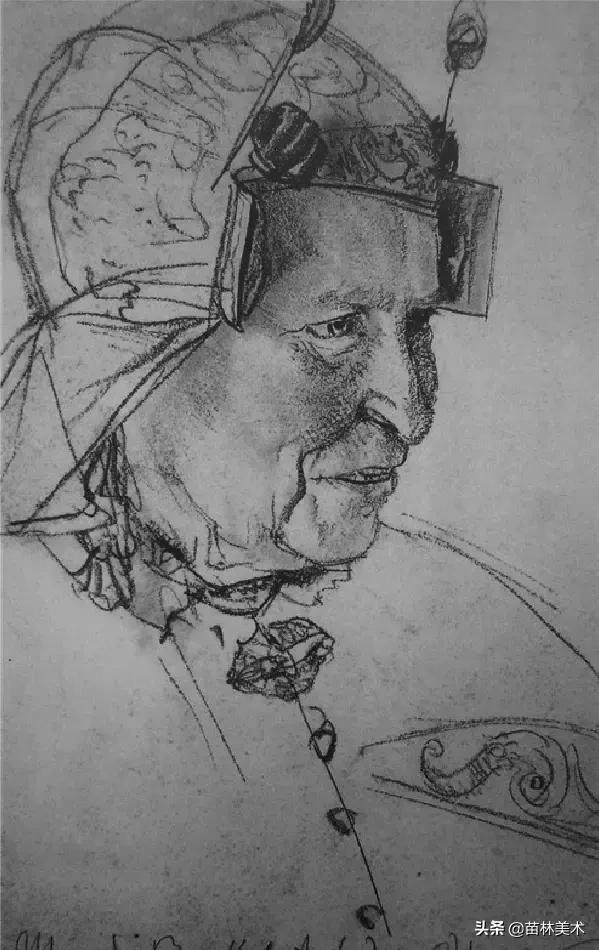 门采尔自画素描高清大图,素描大师门采尔著名作品