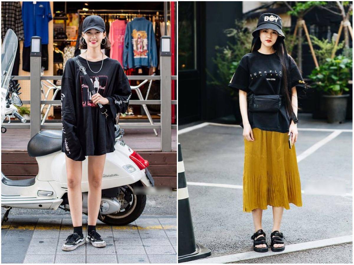 夏季t恤干净舒服的穿搭,白t恤韩系风格穿搭夏季