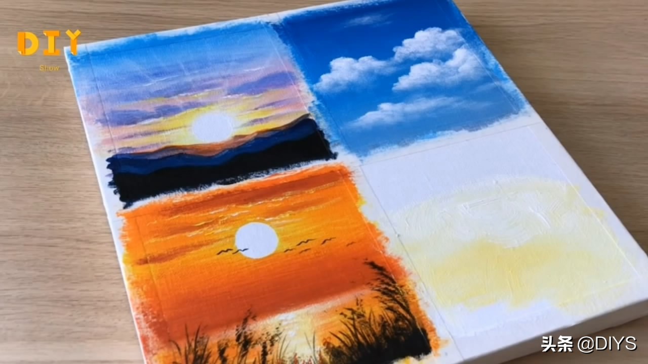 手工绘画制作大全简单又漂亮,简单好看的天空画