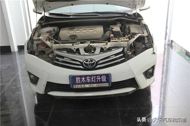 卡罗拉双擎改海拉5双透镜恶魔眼,2019款卡罗拉大灯加透镜