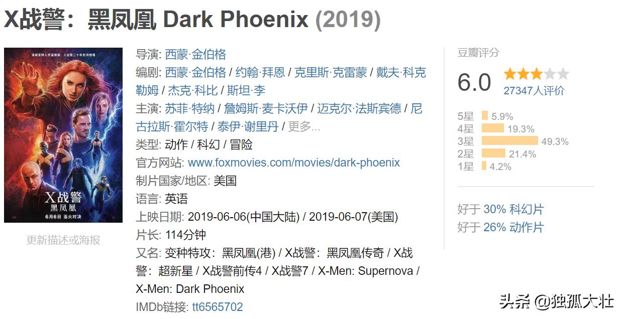 x战警黑凤凰为什么没有金刚狼,x战警黑凤凰为什么评分低