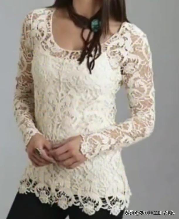 棉麻蕾丝边衬衫,布艺镂空衬衫