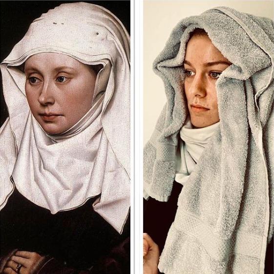 世界名画人物模仿搞笑,外国人恶搞画作