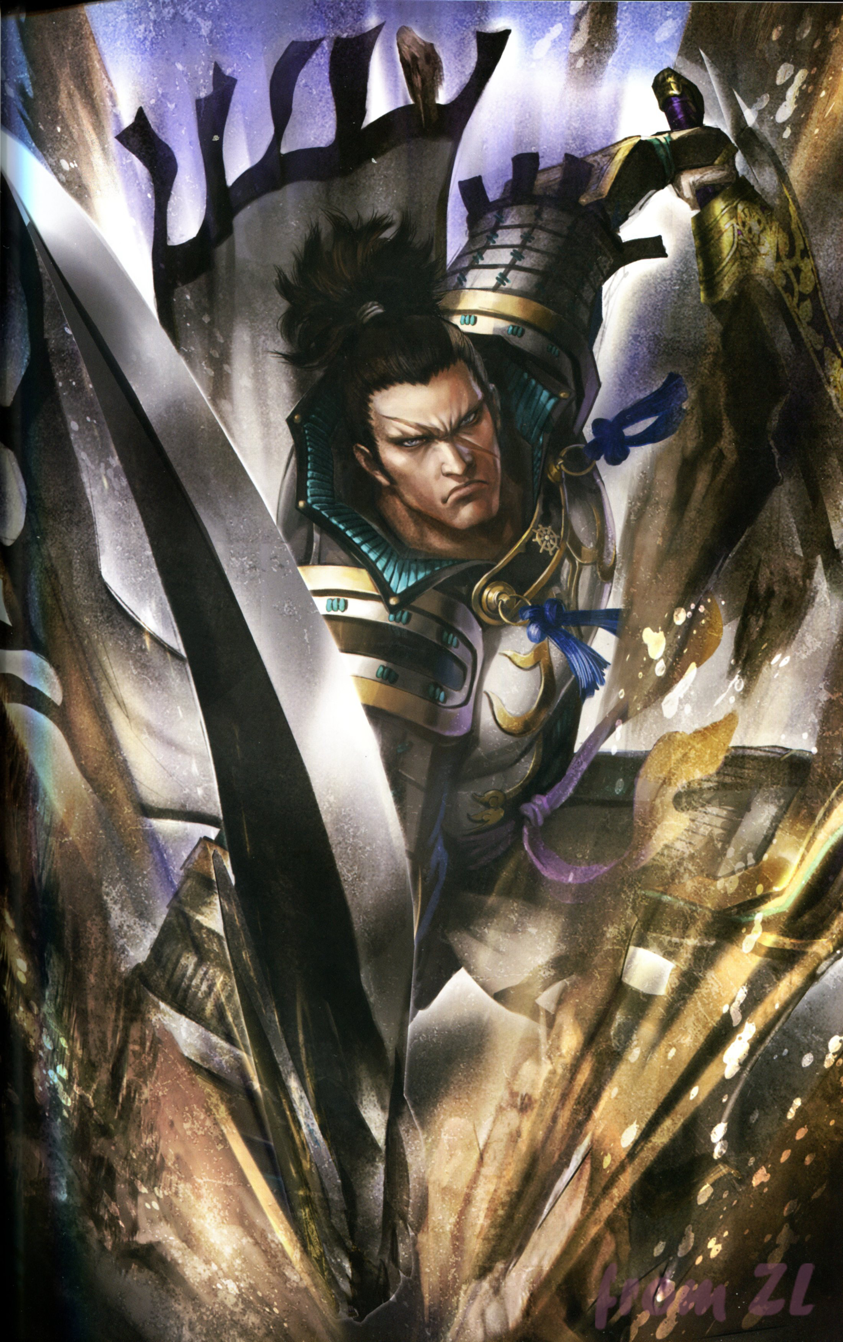 战国无双4设定角色原画集，神无双极意55名武将CG插画壁纸欣赏