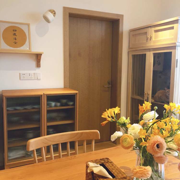 70平两室小户型,原木色的日式小清新,让家更温馨