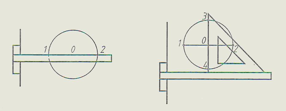 机械制图基本作图练习1,机械制图基础知识圆的画法