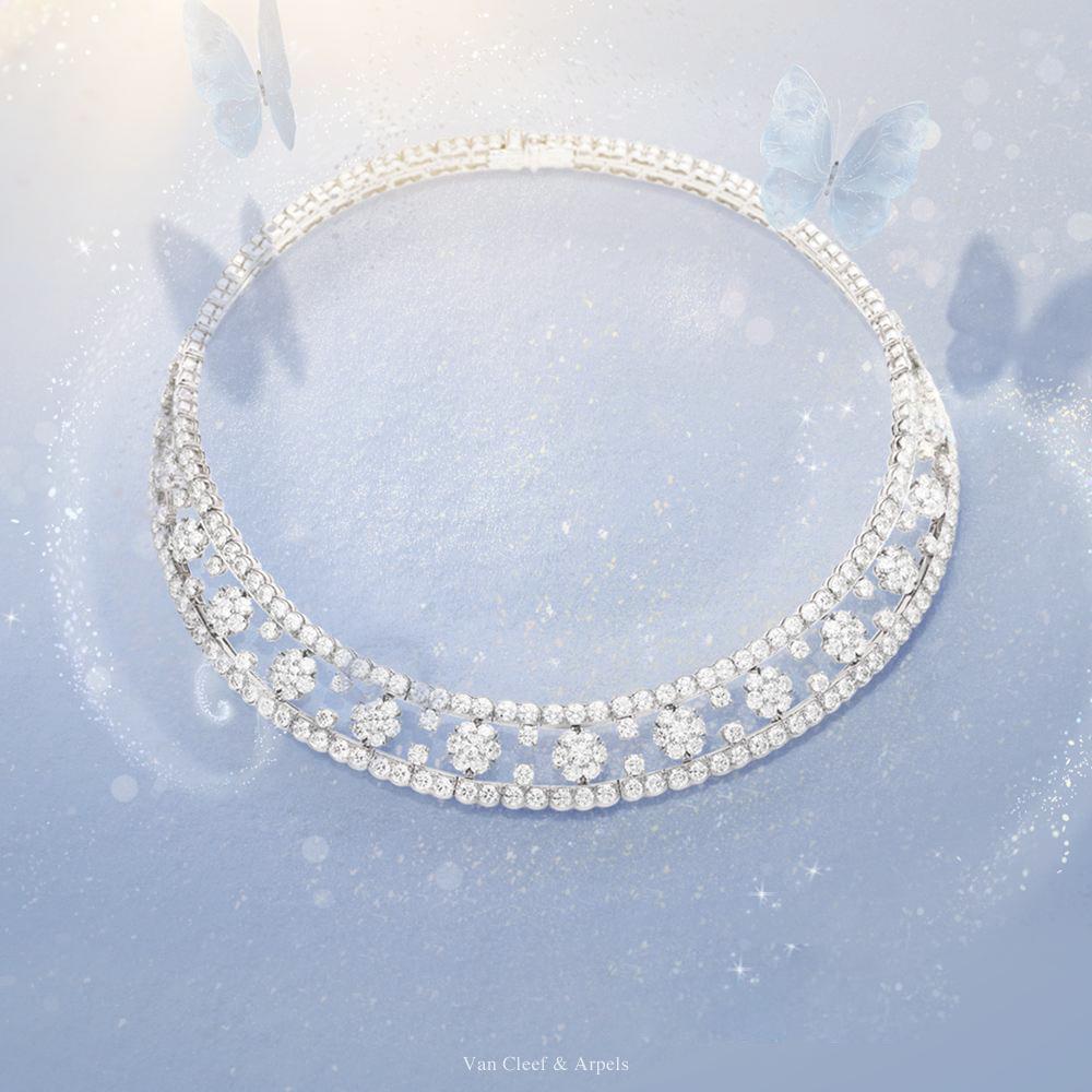 vancleefarpels梵克雅宝日月星辰手表,vancleefarpels梵克雅宝四叶草白色