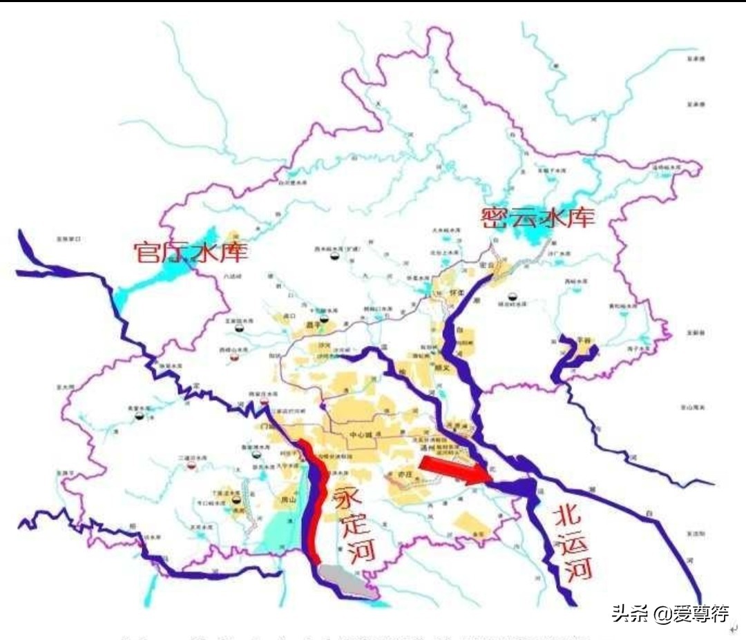 北京市五大水系介绍,北京五大水系与北京地势的关系图