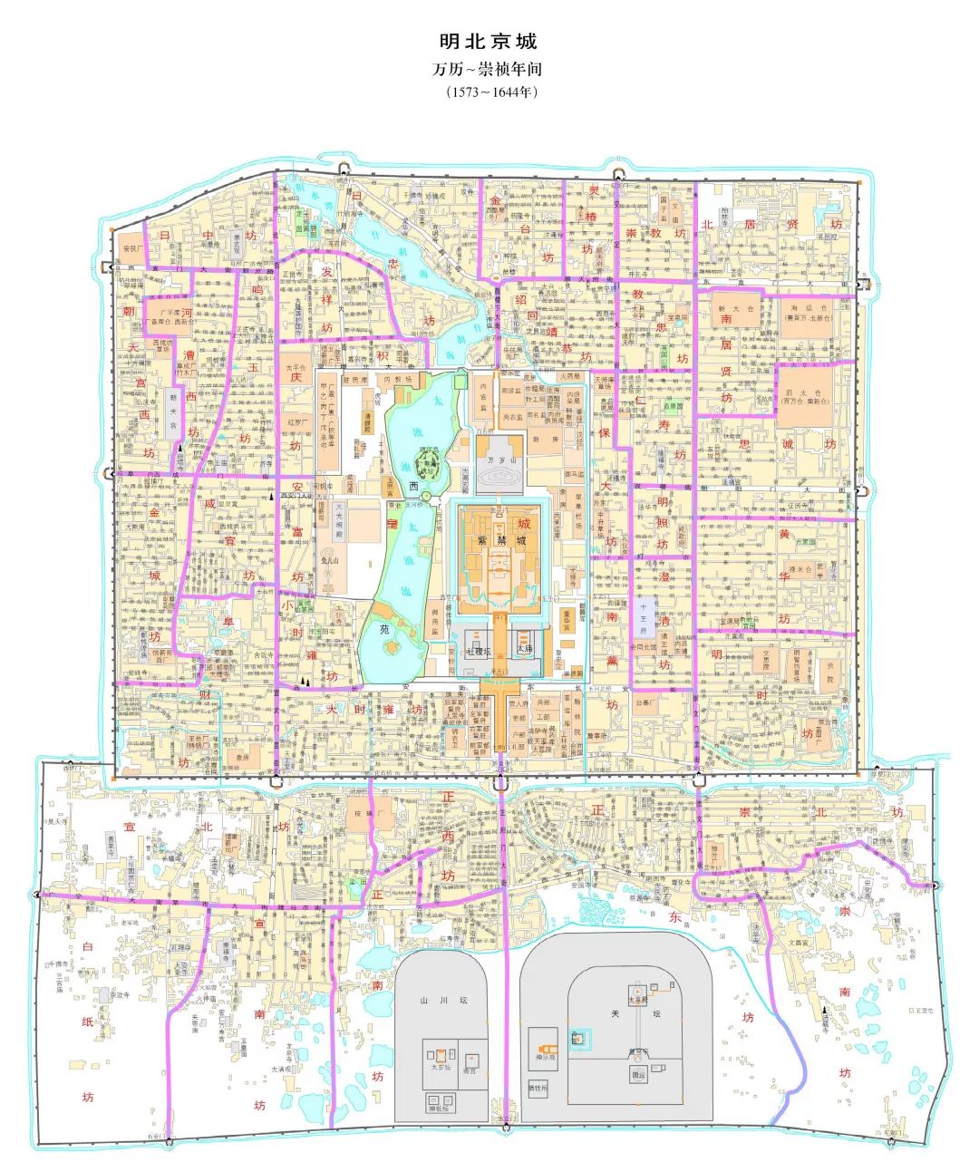 地图上北京的位置怎么看,北京城布局图高清大图