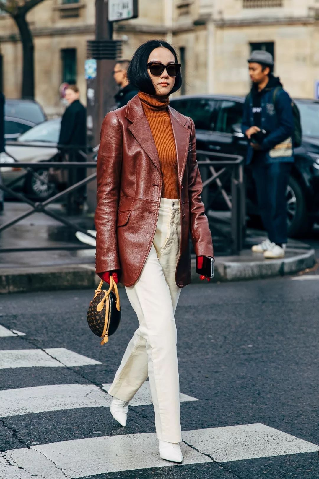 西装款式气场,时尚潮流皮西装