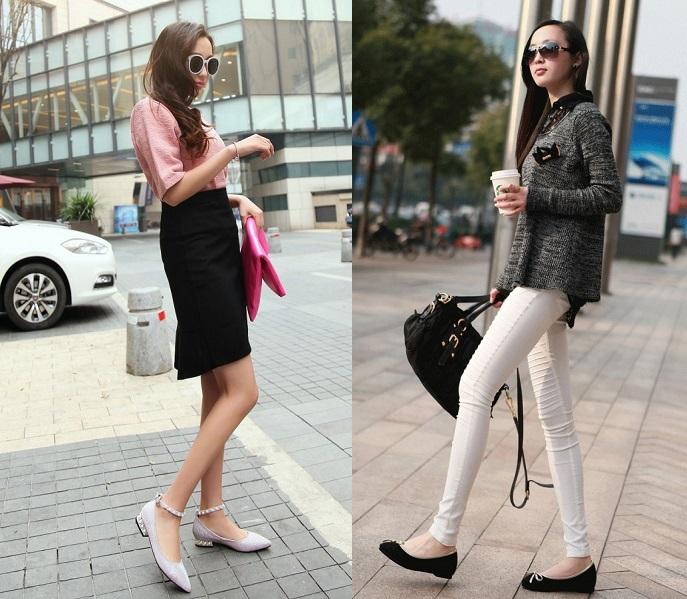 平底鞋怎么穿显个子,尖头平底鞋怎么穿