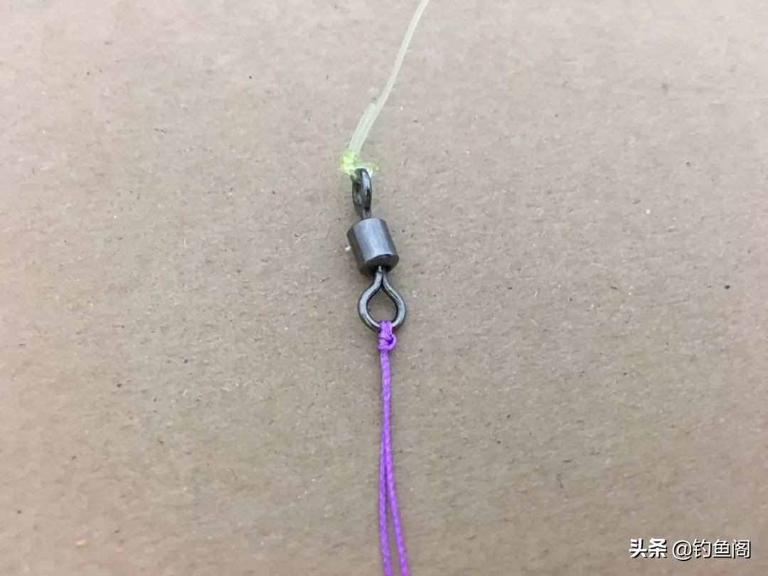 台钓子线连接八字环最结实的方法,野钓子线与八字环的连接方法