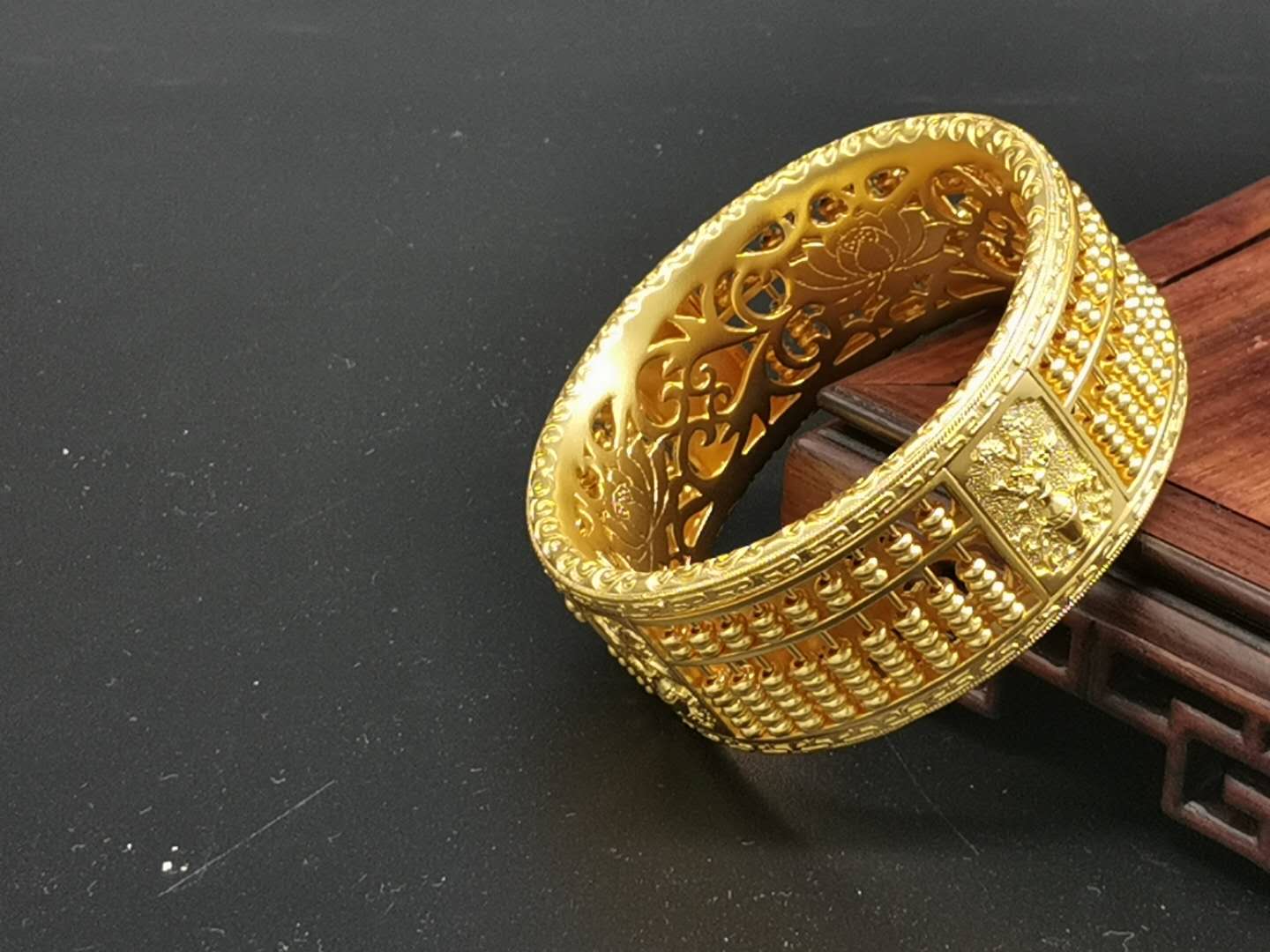 碧罗珠宝足金,碧罗珠宝古法金龙凤呈祥吊坠