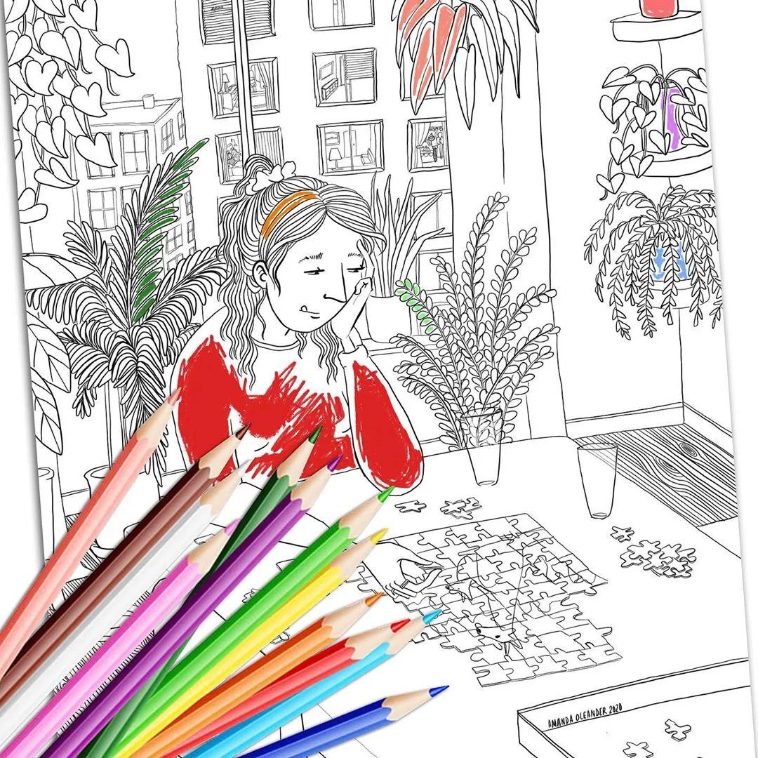 情侣两个人日常生活照片,情侣间的生活插画图片