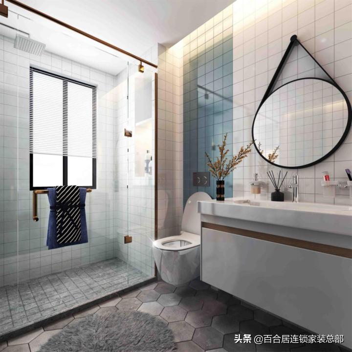 长方形一字卫生间尺寸布局,卫生间三分离设计布局尺寸