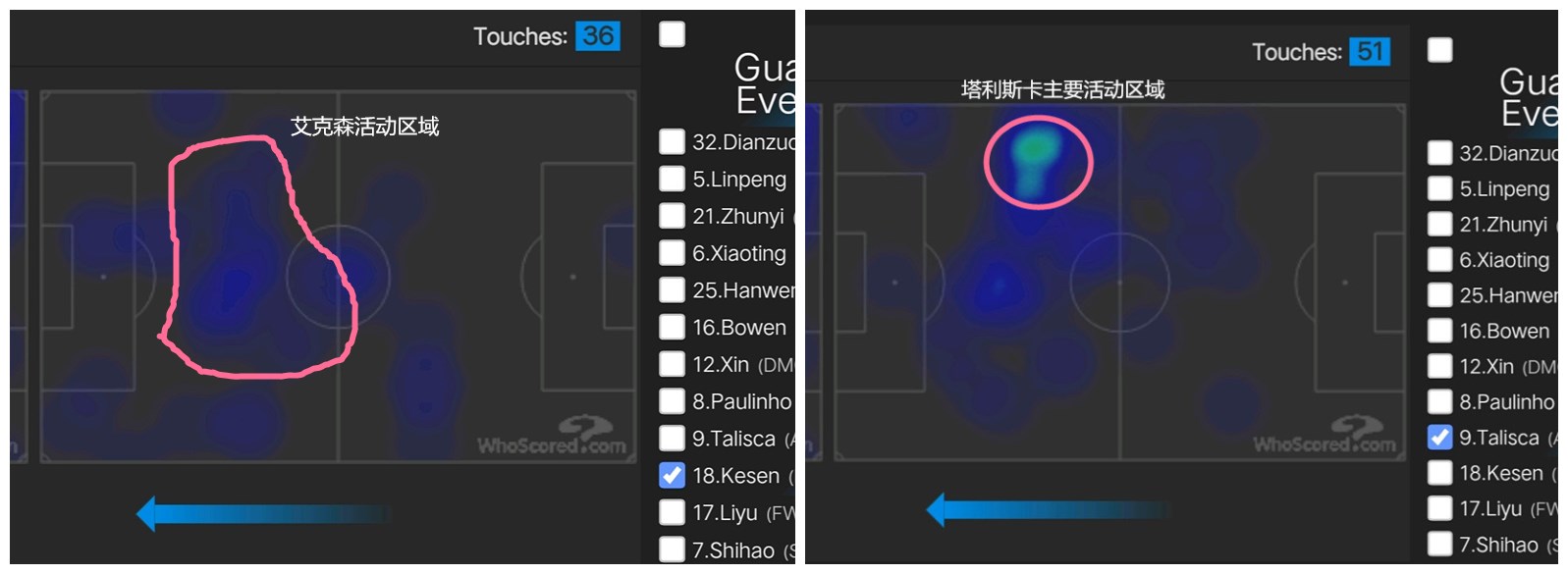 艾克森和保利尼奥和塔利斯卡,艾克森替补塔利斯卡