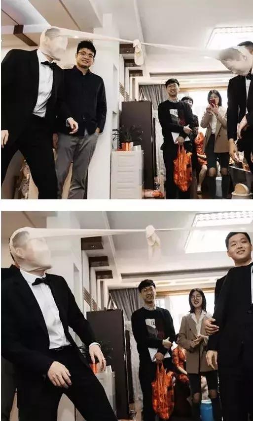 堵门整蛊新郎伴郎游戏,整蛊伴郎团堵门