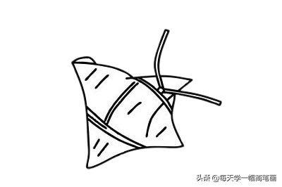 幼儿端午节粽子简笔画图片,端午节粽子怎么画可爱简笔画