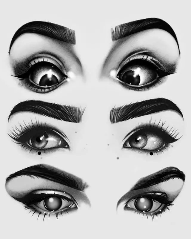 各种眼睛画法大合集,各种眼睛的画法教程容易记