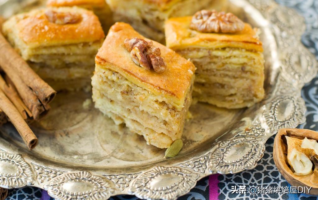 土耳其甜品奶酪果仁蜜饼,土耳其果仁蜜饼视频