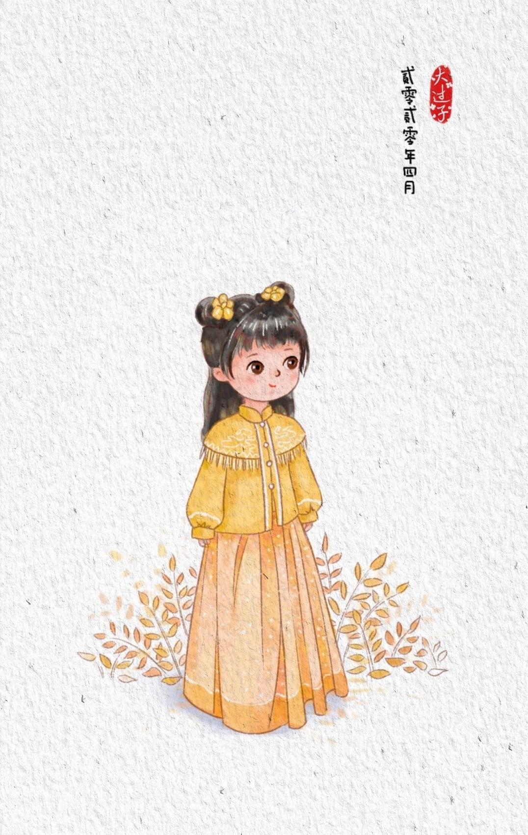 q版古风汉服的图片,古风汉服画法插画