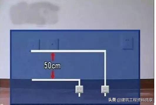 家装电路插座施工布线图解,三室两厅家装电路施工布线图解