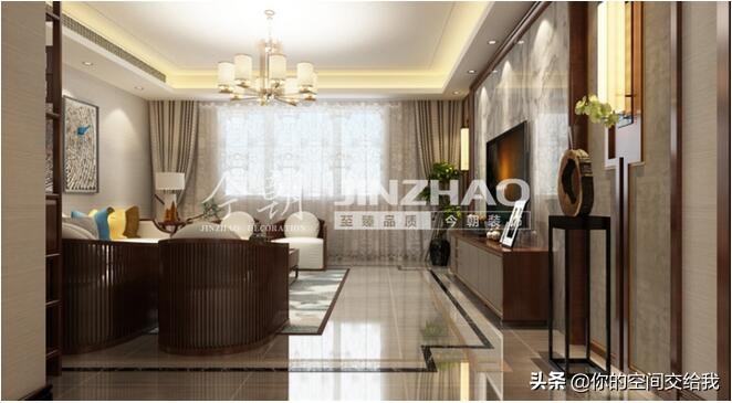 109平米新中式风格,房屋轻奢风格115平方