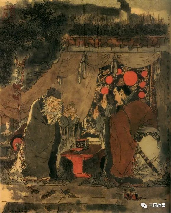 最经典的三国白描画,三国题材水墨画图文