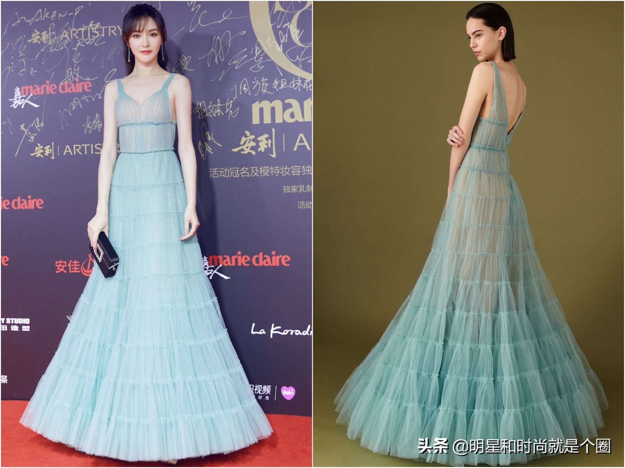 着红装的唐嫣美到冒泡,你穿起来真好看抖音