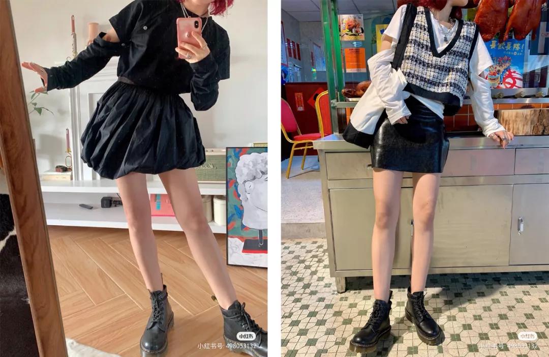 这才是马丁靴的正确穿搭,马丁靴这么穿太时髦了