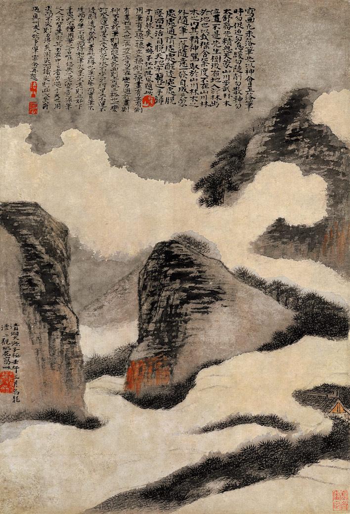 石涛水墨山水对于墨法的运用