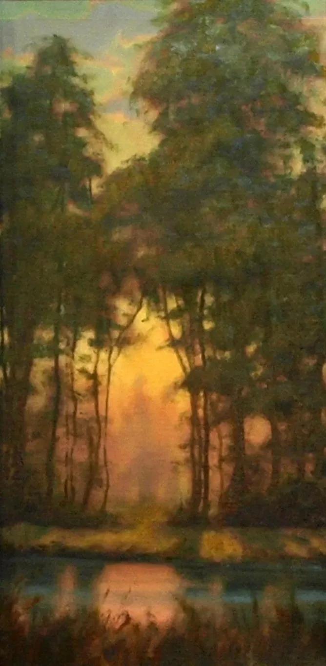 光感特别强的油画风景作品,厚重浓艳的油画风景很浪漫很美